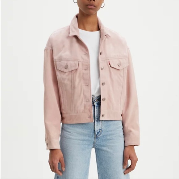 Levi's Jackets & Blazers - Levi's® Premium SUEDE SLOUCH TRUCKER JACKET Pale Lilac — Blush Pink